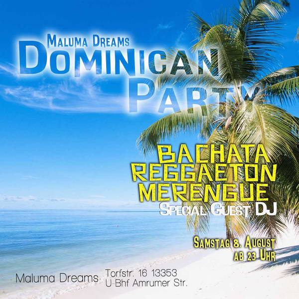 Dominican Party in Wedding, Bachata, Reggaeton, Merengue.