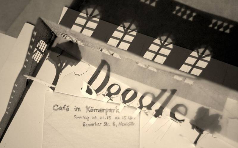 Doodle im Café im Körnerpark ( Zeichnen für den guten Zweck )