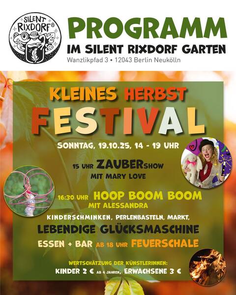 Kleines Herbstfestival: Magie, Kreativität & gemütliche Stimmung im Silent Rixdorf Garten
