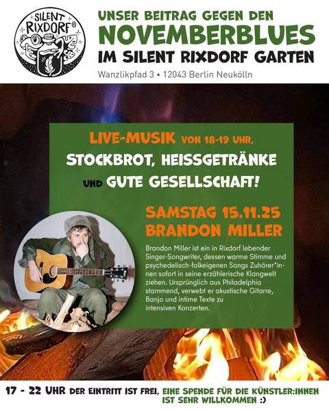 Live-Musik, Feuer & gute Gesellschaft – gegen den Novemberblues!