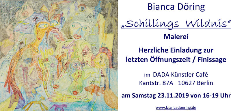 Finnissage der Ausstellung "Schillings Wildnis" von Bianca Döring