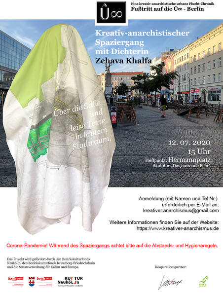 Über die Stille und leise Texte in lautem Stadtraum - kreativ-anarchistischer Spaziergang mit Dichterin Zehava Khalfa