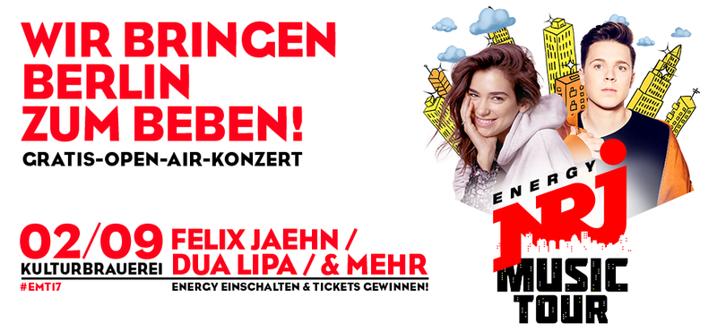 Energy Music Tour 2017 mit Felix Jaehn, Dua Lipa u.a.