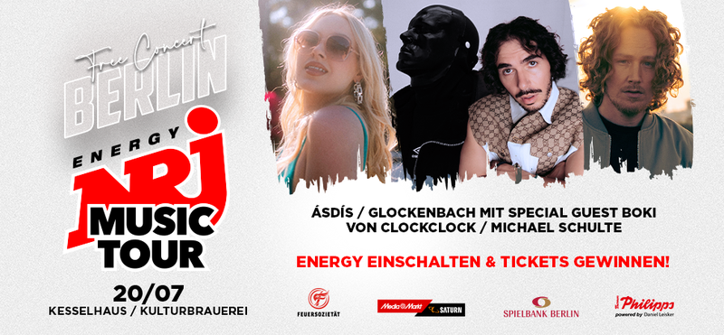 Energy Music Tour 2024 mit Ásdís, Michael Schulte und Glockenbach