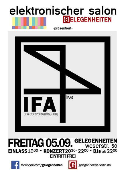 Konzert: Elektronischer Salon präsentiert IFA (live)