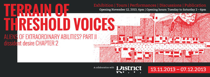 Terrain of Threshold Voices - Ausstellung, Touren, Performances, Diskussionen, Publikation 