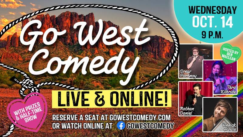 (CANCELLED) Go West Comedy Live & Online (Englisch)