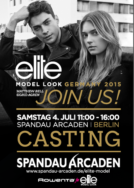 „ELITE MODEL LOOK GERMANY 2015“: Freies Casting am 4. Juli 2015 in den Spandau Arcaden in Berlin