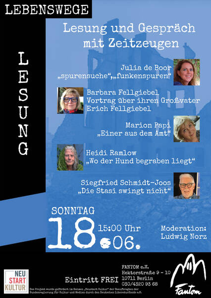 Lesereihe "Lebenswege" in der Galerie Fantom