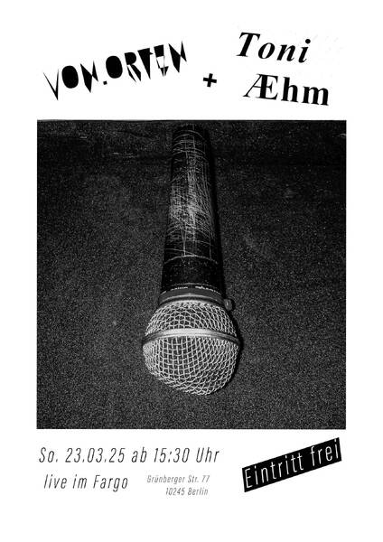 Indie Folk Matinee im Fargo: Tonie Aehm / Lux Lux feat. von Orten