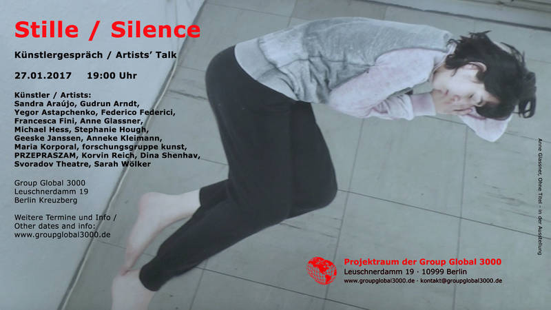 Stille / Silence: Künstlergespräch / Artists' Talk in Group Global 3000