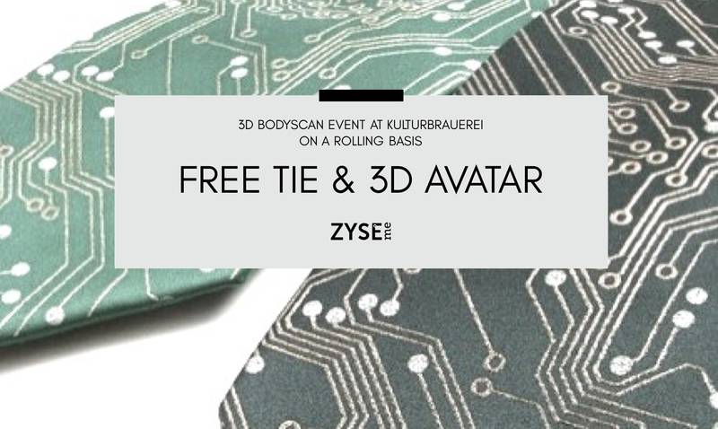 Fashion-Tech Event: Kostenlose 50 Euro Kravatte und 3D Avatar in der KulturBrauerei 