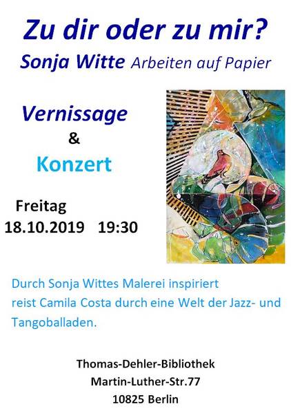 Zu mir oder zu dir?--- Vernissage mit Jazz- und Tangoballaden