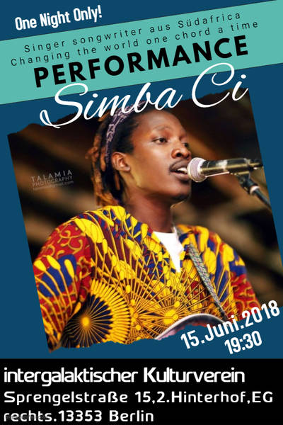 Simba Ci - Singer Songwriter aus Südafrika