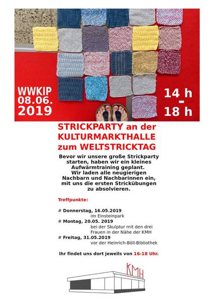 Strickparty zum Weltstricktag