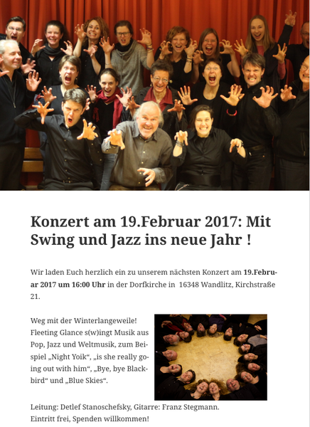 Jazz Chor im Wandlitz