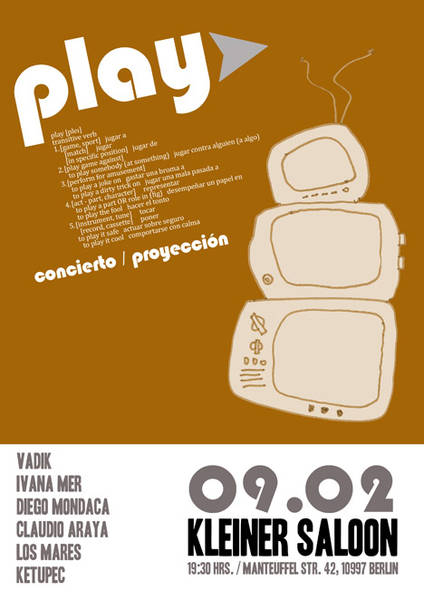 PLAY: VADIK BARRON'S CONCERT + SHORT FILMS AT KLEINER SALON