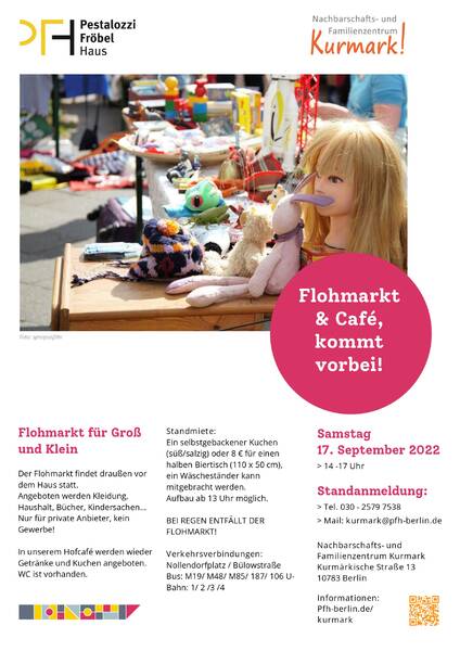 Flohmarkt für Groß und Klein vor dem Haus