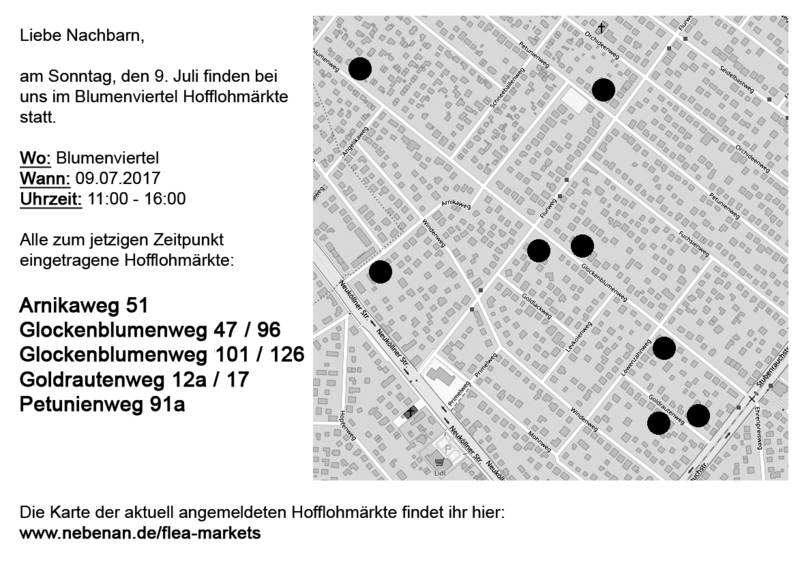 Hofflohmärkte im Blumenviertel / Neukölln