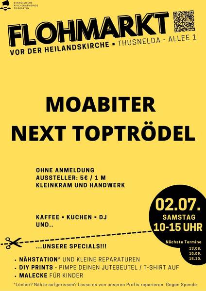 Flohmarkt und Pimp Up Ecke mit Nähstation