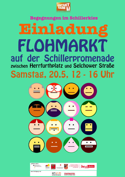 Tausch- und Flohmarkt auf der Schillerpromenade und im Hinterhof der Schillerpromenade 4
