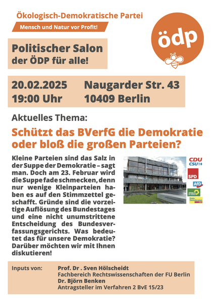 Politischer Salon - Schützt das BVerfG die Demokratie oder bloß die großen Parteien?