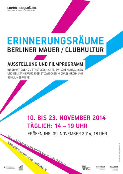Ausstellungseröffnung Erinnerungsräume Berliner Mauer und Clubkultur