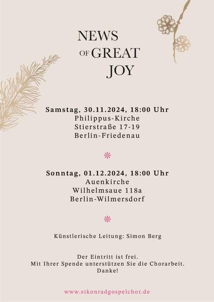 In Concert: News of Great Joy