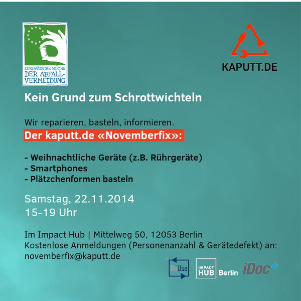 kaputt.de Novemberfix - "Kein Grund zum Schrottwichteln"