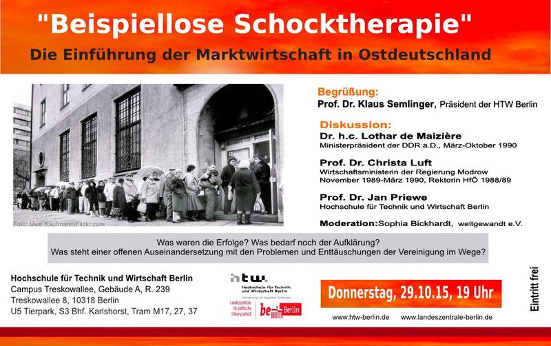 "Beispiellose Schocktherapie": 25 Jahre Vereinigung - vom Plan zum Markt