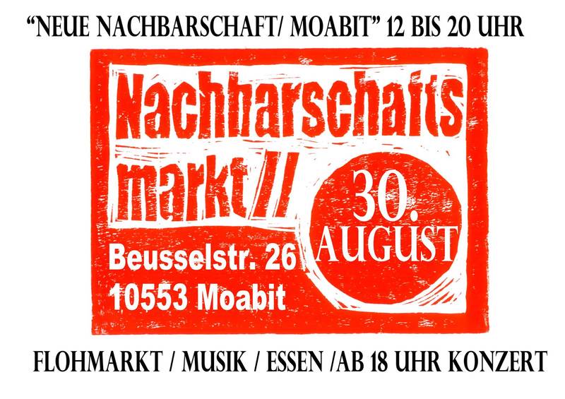 Nachbarschaftsmarkt: Flohmarkt, Essen, Musik