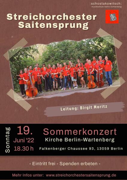 Sommerkonzert Streichorchester "Saitensprung"