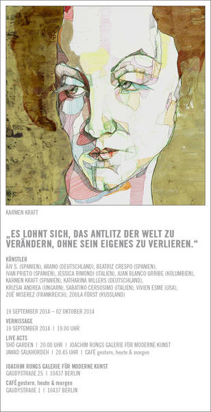 Vernissage "Es lohnt sich, das Antliz der Welt zu verändern, ohne sein eigenes zu verlieren"