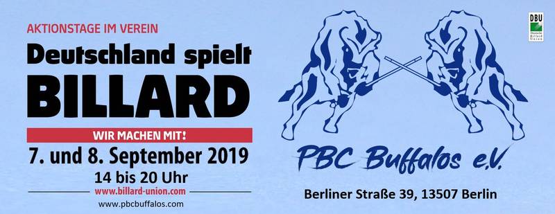 Deutschland spielt Billard - der PBC Buffalos e.V. spielt mit