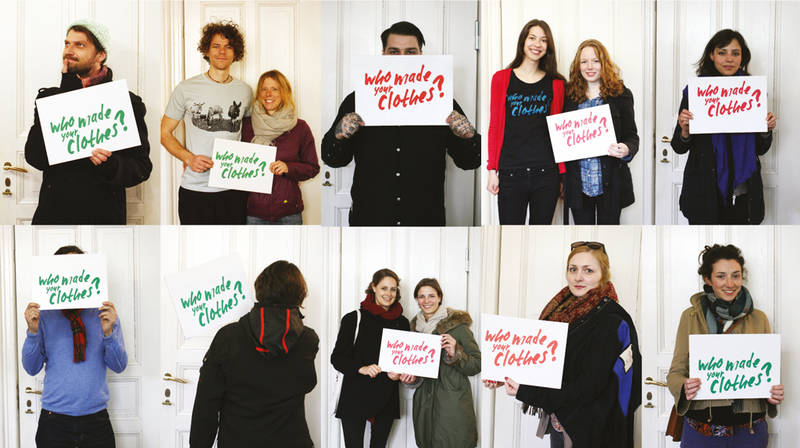 Foto-Aktion „Who made my clothes?“