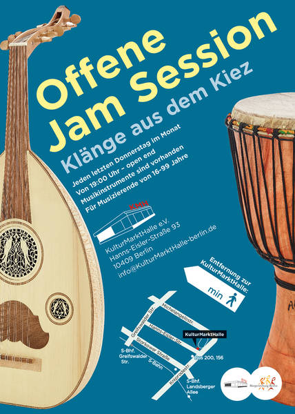 Offene Jam-Session vor dem Kamin in der KulturMarktHalle
