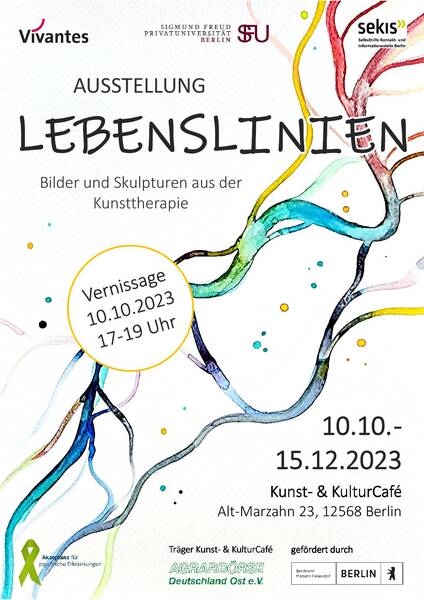 Kunsttherapie wird lebendig: Ausstellung „Lebenslinien“ (Mo - Fr)