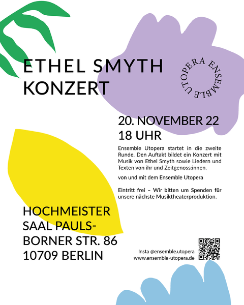 Ethel-Smyth-Konzert mit dem Ensemble Utopera