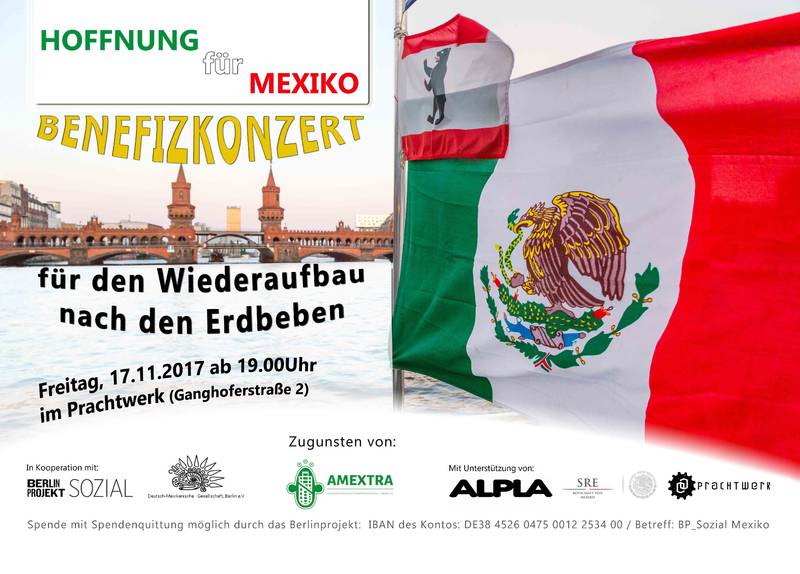 Concierto de beneficiencia para la reconstrucción de México