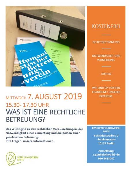 HVD Betreuungsverein Mitte: Was ist eine rechtliche Betreuung?