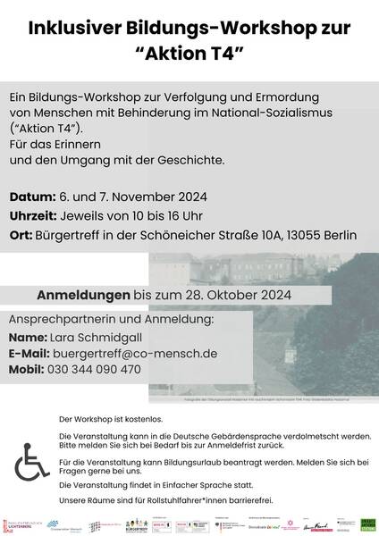 Inklusiver Bildungs-Workshop zum Thema „Aktion T4“