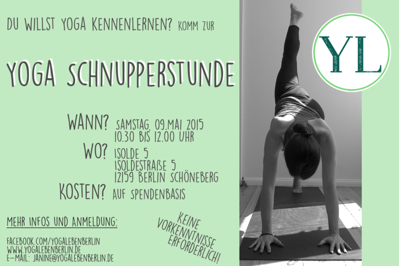 Yoga Schnupperstunde für Anfänger|innen