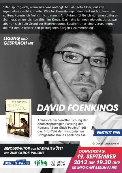 Lesung und Gespräch mit David Foenkinos