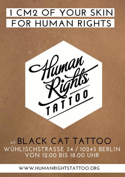 Human Rights Tattoo 1 cm2 Deiner Haut für die Menschenrechte