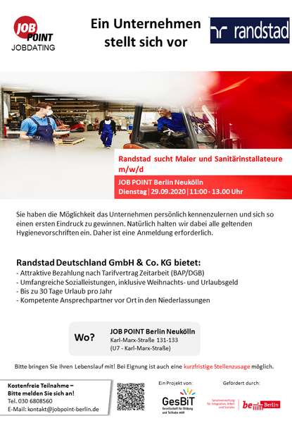 Jobdating mit Randstad Deutschland GmbH Co. KG