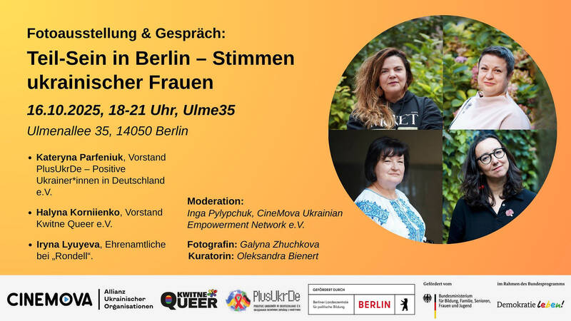 »Teil-Sein in Berlin – Stimmen ukrainischer Frauen« – Fotoausstellung & Gespräch