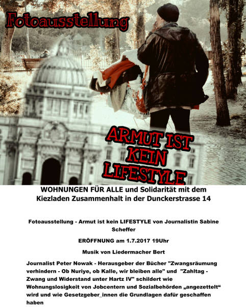 Fotoausstellung - ARMUT IST KEIN LIFESTYLE: WOHNUNGEN FÜR ALLE 