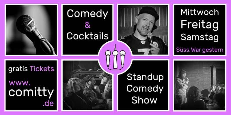 Comedy & Cocktails: Standup-Comedy-Show mit Profi-Comedians & Newcomern (18:30 Uhr in Friedrichshain)