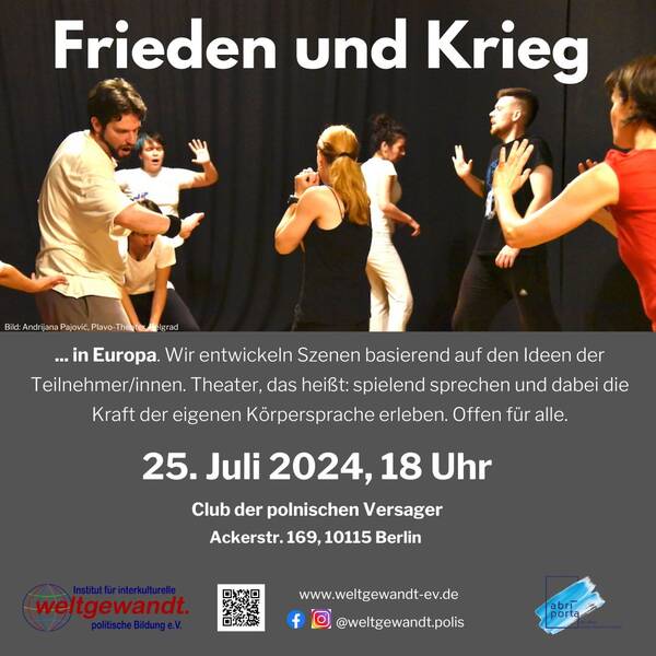 Freies Theater zu Frieden und Krieg in Europa 