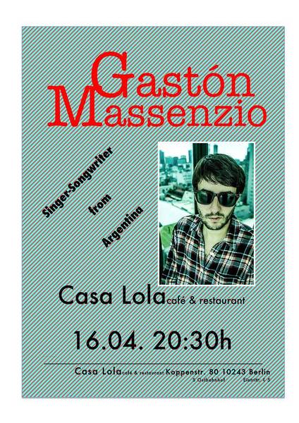 Live Musik - Gastón Massenzio im Casa Lola